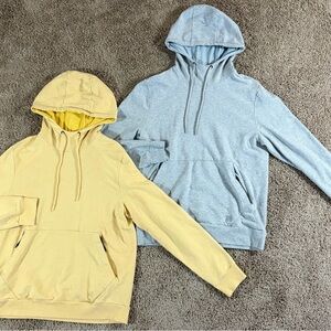 FLX Women’s Medium Double Pocket Yellow and Gray Hoodies BUNDLE